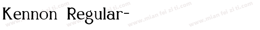 Kennon Regular字体转换